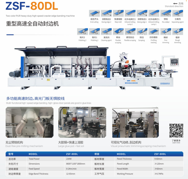   Heavy-duty  high-speed  crawler edge  banding machine